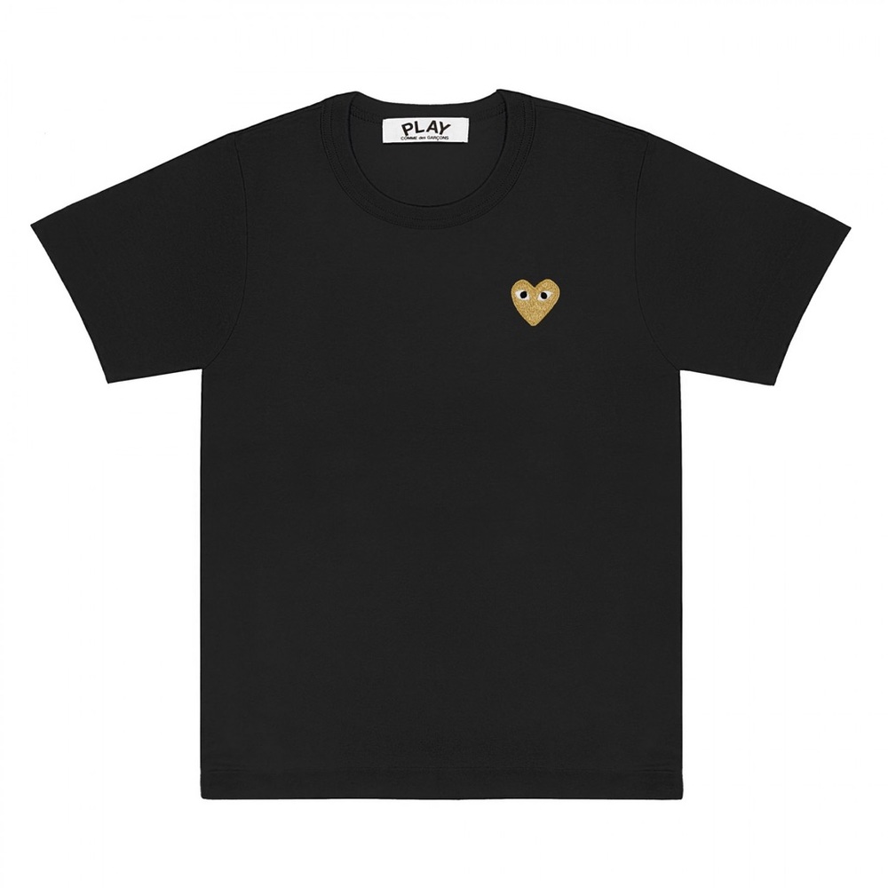Cdg Play bundle gold heart + long sleeve red heart